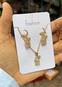 Stone Chain Pendant Jewellery Set | Women