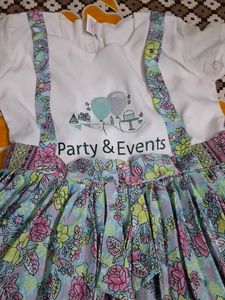 Floral Girls Dress with Top