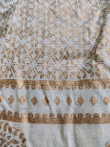 Varanga Gold Print Anarkali Long Kurta (XL)