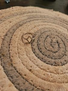 Geometric , silver ring