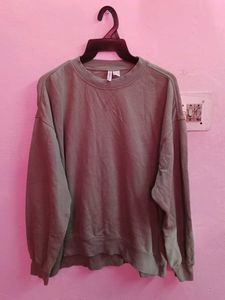 H&M Olive Green Oversized Sweatshirt