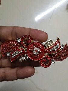 Red Floral Hair Clip