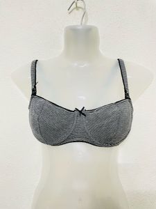 H&amp;M Black Striped Bra Non Padded
