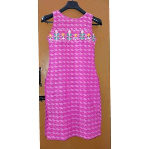 Stylish Pink Sleeveless Cotton Kurta