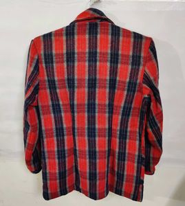 Plaid Korean Unisex Blazer - Chest 34