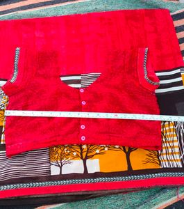 Red Saree With Blouse