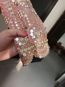 SALE!!Pastel Peach Heavy Sequinns Gown ❤️