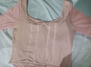 Women&#39;s Feather Long Sleeve Corset Top Faux Fur