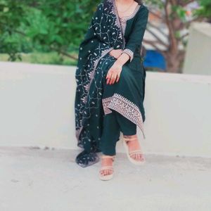 Indo Era Ethnic Kurta with Trousers &amp; Dupatta