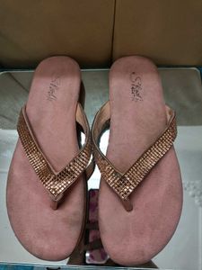 Pink Velvet Flats