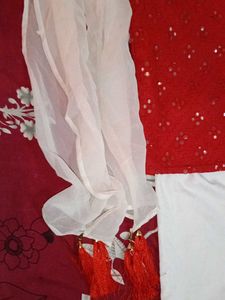 red sharara suit kid10...11 year