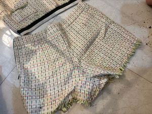 Zara Tweed Crop Top &amp; Skirt Set