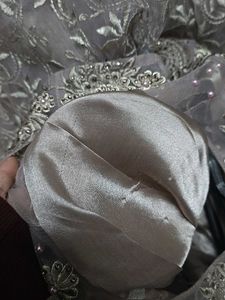 Lavender Gray Ethnic Gown For Weddings