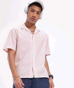 Vertical Strip Relaxed Shirt
