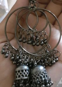 Oxidised Black Jhumka