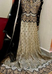 Golden And Black Gorgeous Wedding Frock