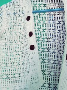 Cute White Knit Cardigan