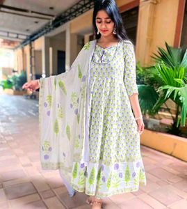 Floral Print Anarkali