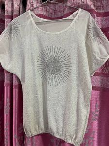 Gorgeous White Partywear Top