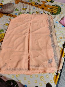 Vintage Saree 40 Years Silver  Zari Handwork