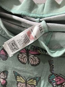 Butterfly Print Long Sleeve Top and pajama