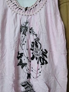 Baby Pink Sleeveless Top  Daily Wear