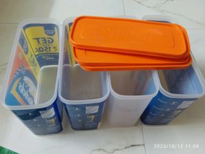 Set Of 4, 1 Kg Horlicks Plastic Containers