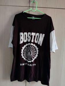 Boston University Graphic Tee- OVERSIZED