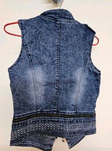 Sleeveless Denim Jacket