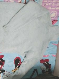 Blue Fuzzy Knit Sweater