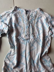 Cute White &amp; Blue Dress