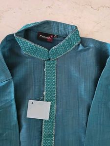 Men&#39;s Teal Kurta Set