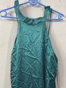 Zara Satin Fringe Dress