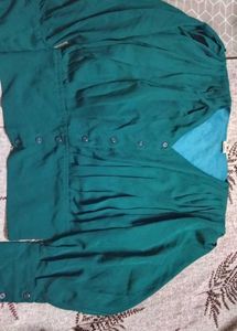 Emerald Green Long Sleeve Blouse