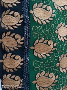 Green Wedding &amp; Festival Designer Saree With Blous