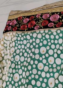 Floral Embroidered Sari Detail