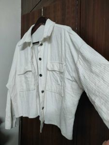 SALE 🛍️ Oversized Corduroy Jacket White