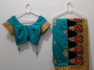 Elegant Embroidered Saree