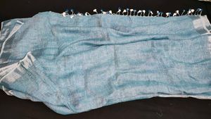 Sea Green Saree With Stitched Blouse.( 2 Items)