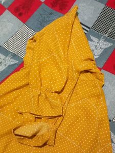 Vintage Mustard Polka Dot Dress