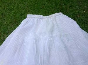 White Eyelet Tiered Skirt