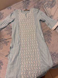 Straight Kurta Light Blue Colour