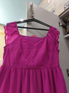 Fuchsia Pink Midi Dress