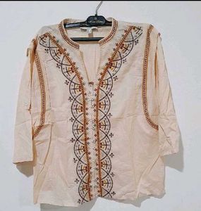 Embroidered Bohemian Top