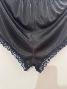 Silky Black Lace Shorts