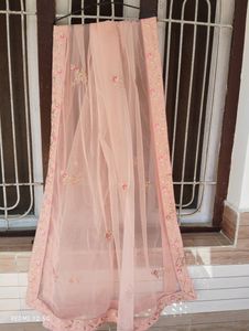 Beautiful🧿 Peach 🍑 Net Lehanga- PRICE DROP