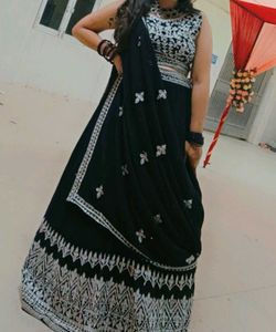 Blue Embellished Lehenga Set