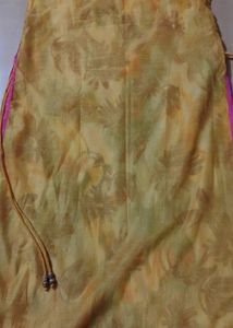 Floral Print Fabric with Yellow Accent