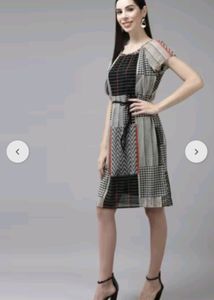 Black And White Midi Dress
