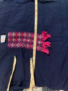 Navy Blue Crop Top
